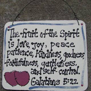 4003 The Fruit of the Spirit Crafts Wood Scripture Sign for wholesale by Nannie and B's Crafts