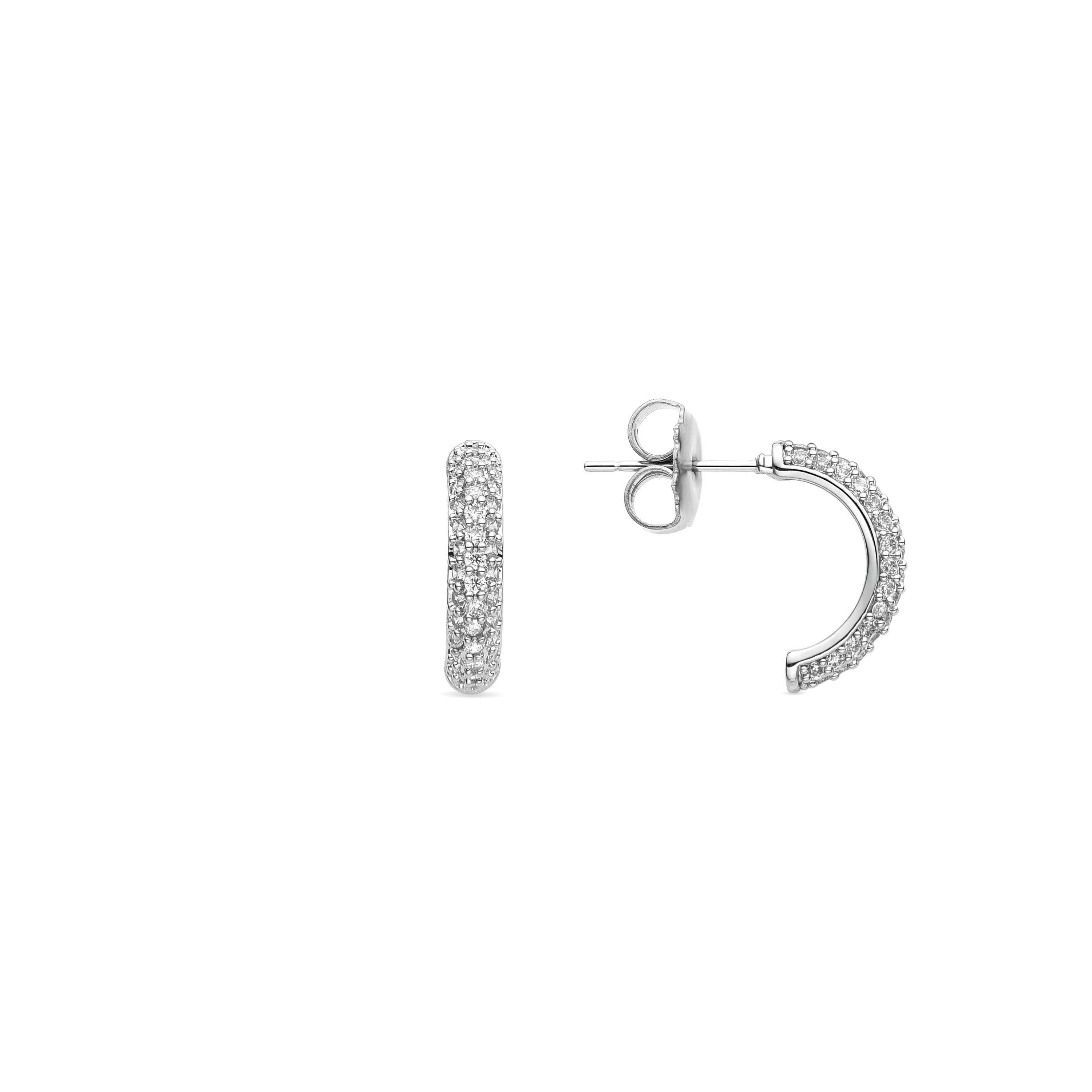 Luxenter - Wholesale Hoop Earrings - Pendientes de Circonita Brillante acabados en rodio - Nexria0