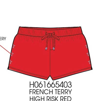 Classic tween short with star embroidery on the sides for wholesale by Paper Flower