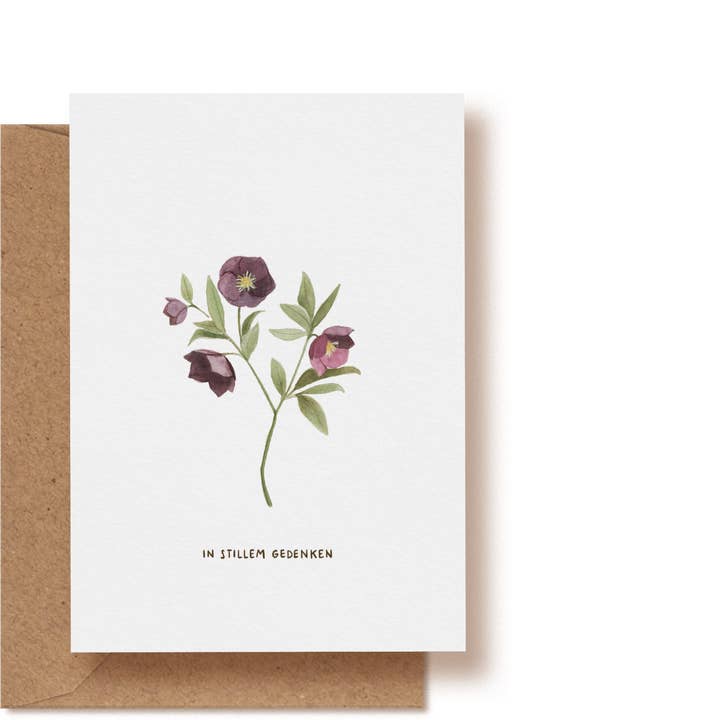 tucán y limón - Wholesale Sympathy Card - Lenten Rose In Silent Remembrance | Sympathy Card