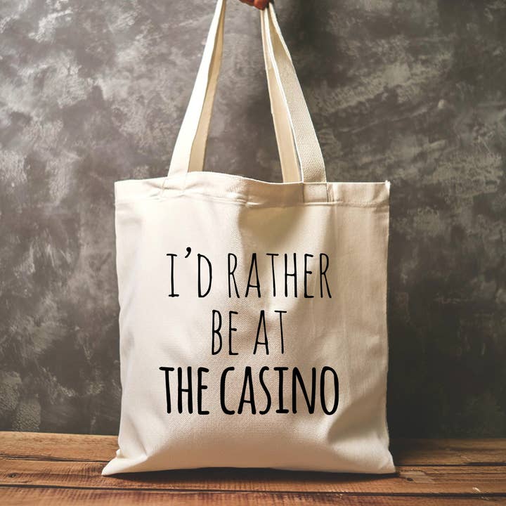 Je préfèrerais être au casino - Sacs fourre-tout en toile pour la vente par Moonlight Makers