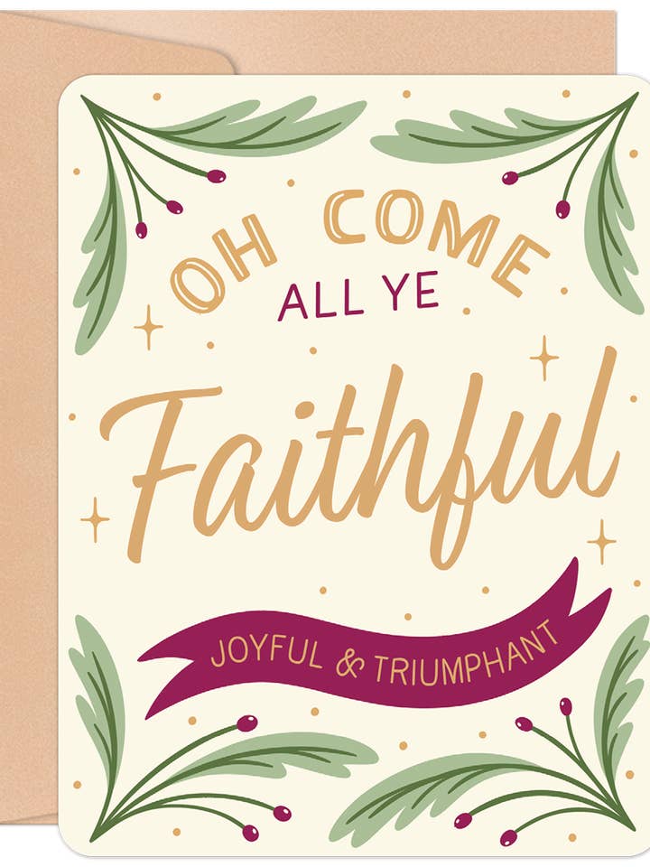 Christmas Blessings Christmas Card for wholesale by Willow & Ivy Press