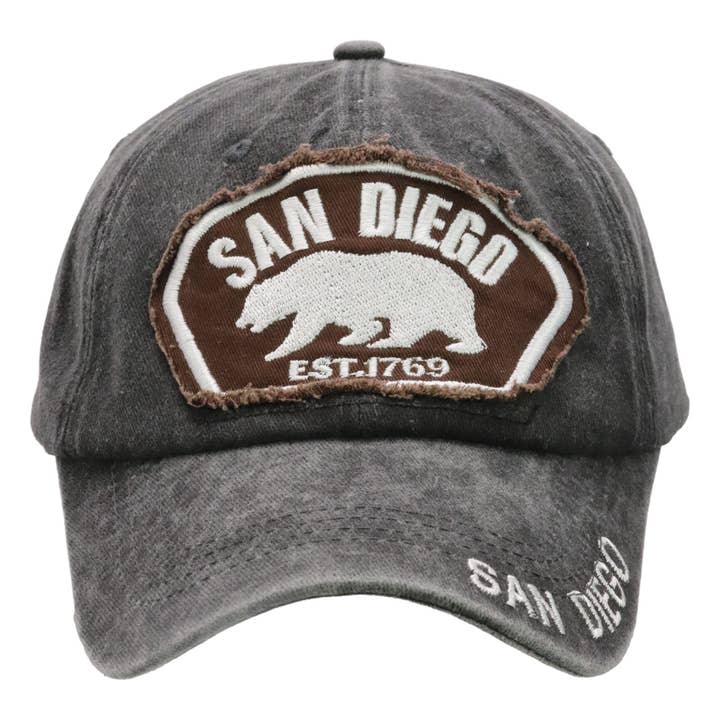 Assorted San Diego Vintage Patch Garment Dye Baseball Cap for wholesale on Faire2