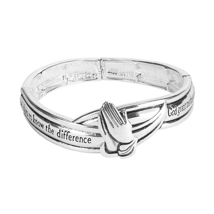 Dicksons – wholesale Bangle bracelet – Bracelet Serenity Prayer Silver Stretch0