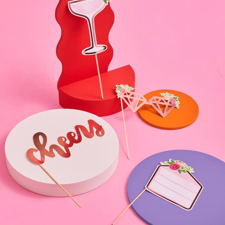 xo, Fetti - Vente Décalcomanie – décorations de fête - Ensemble d'accessoires de photomaton pour fête prénuptiale, décoration de fête de Bach1