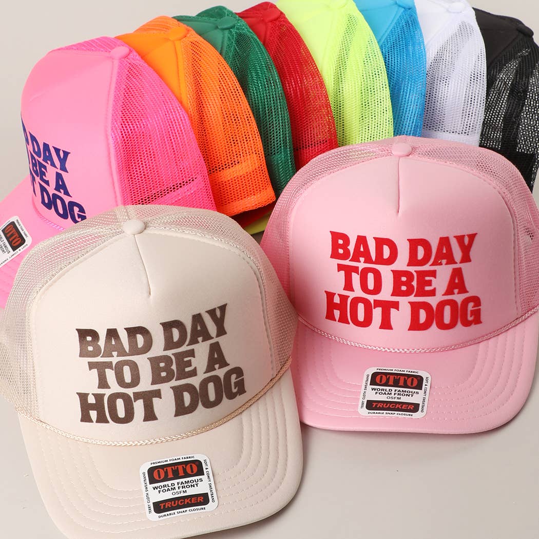 Fashion City - Wholesale Trucker Hat - Women's - BAD DAY TO BE A HOT DOG Mesh Back Foam Trucker10