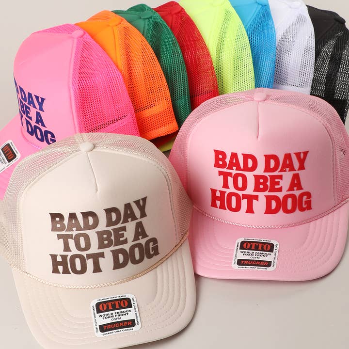 Fashion City - Wholesale Trucker Hat - Women's - BAD DAY TO BE A HOT DOG Mesh Back Foam Trucker10