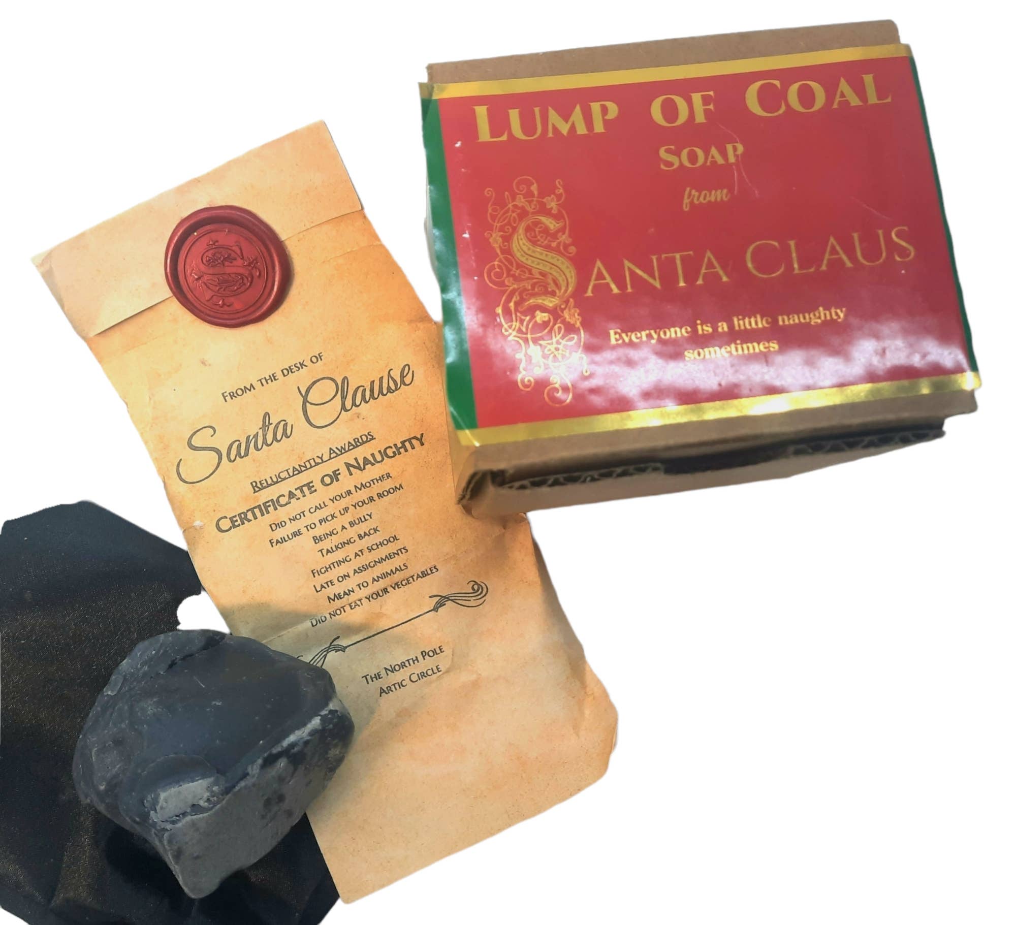 Waterfall Glen Soap Company, LLC - Wholesale Bar Soap - Lump of Coal soap from Santa1