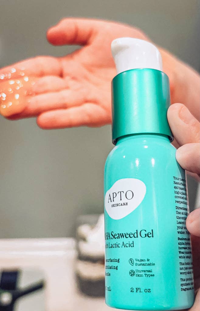 Apto Skincare - Wholesale Facial Exfoliant/Scrub - AHA Seaweed Gel with Lactic Acid, Resurfacing Exfoliation2