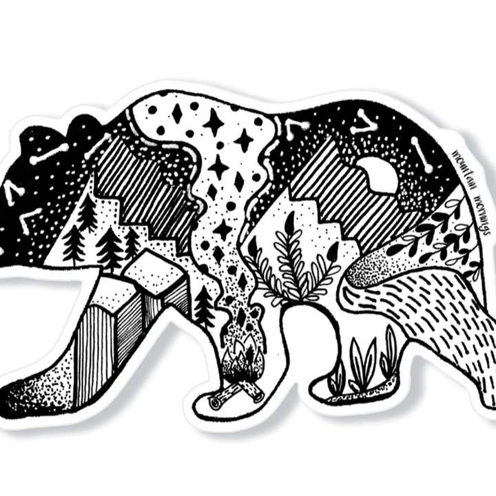 Roaming Bear Sticker for wholesale by Mountain Mornings