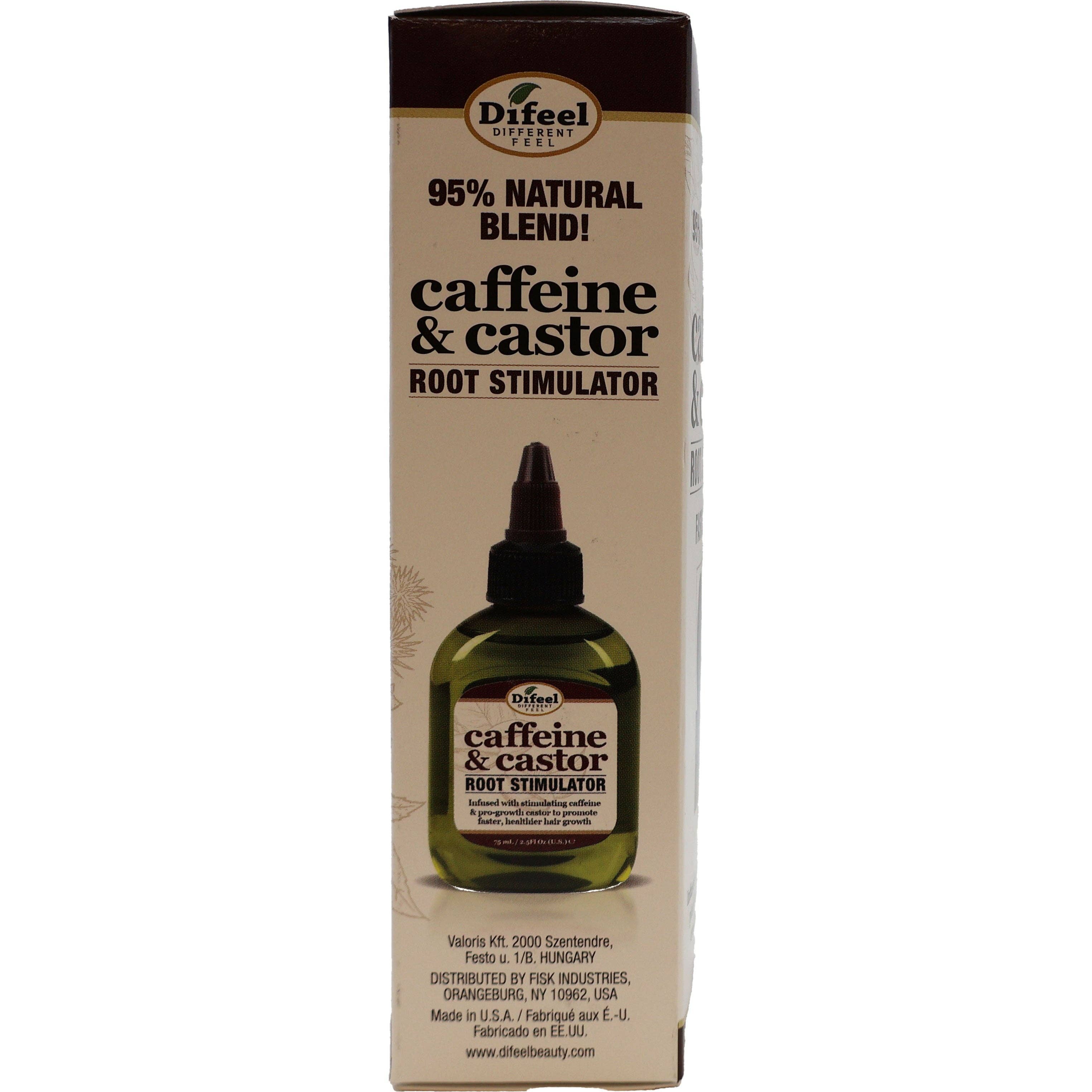 KT Supply – wholesale Hair oil – Difeel CaffeineCastor Root Stimulator Hair Growth 2.5oz2
