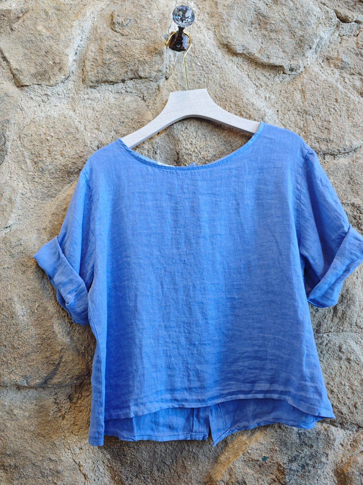 Linen & More – Engroshandel Bluse - Dame – Basic kort bluse i 100 % hør8