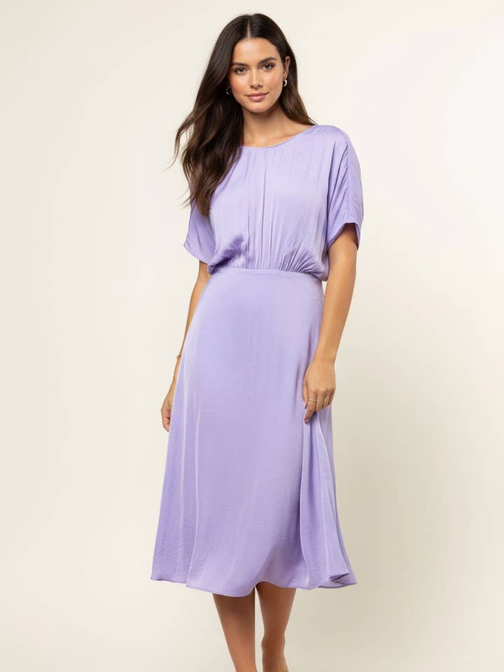 Midi-jurk met boothals en zijsplitdetail voor wholesale door Naked Zebra