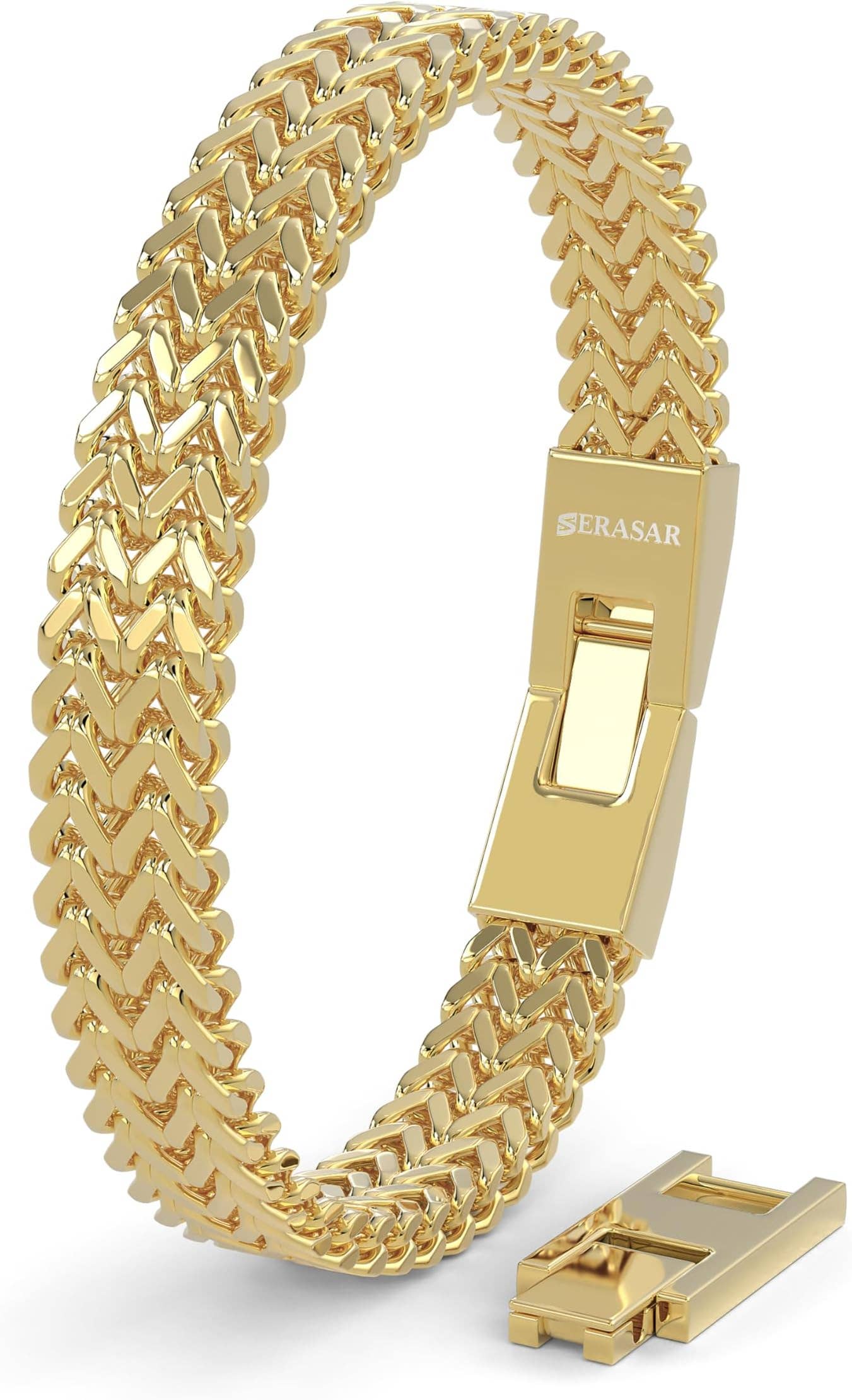 SERASAR - Vente Bracelets maillon et chaîne - Bracelet en acier inoxydable tressé « Franco »9