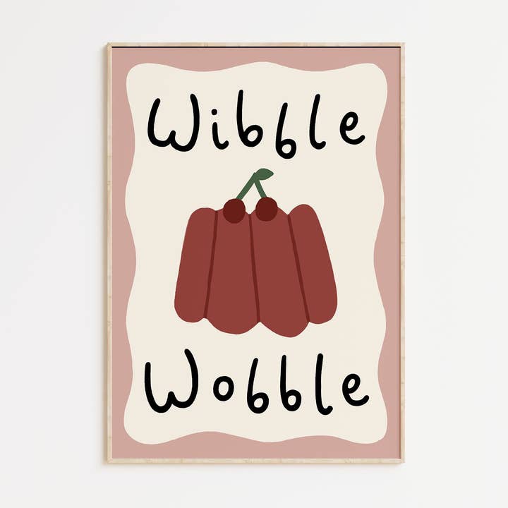 Wibble Wobble Print for wholesale by Kitty Makes