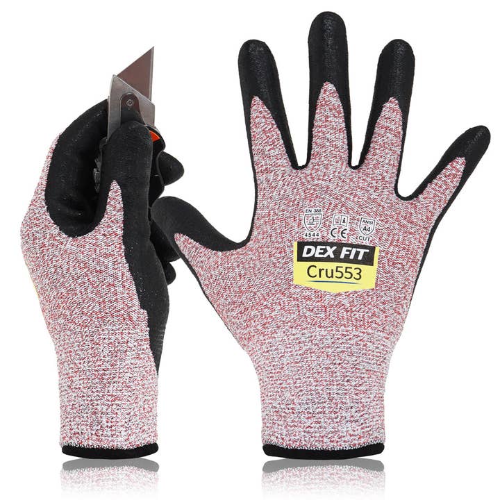 Dex Fit Level 5 Cut Resistant Gloves - Red for wholesale by Muveen