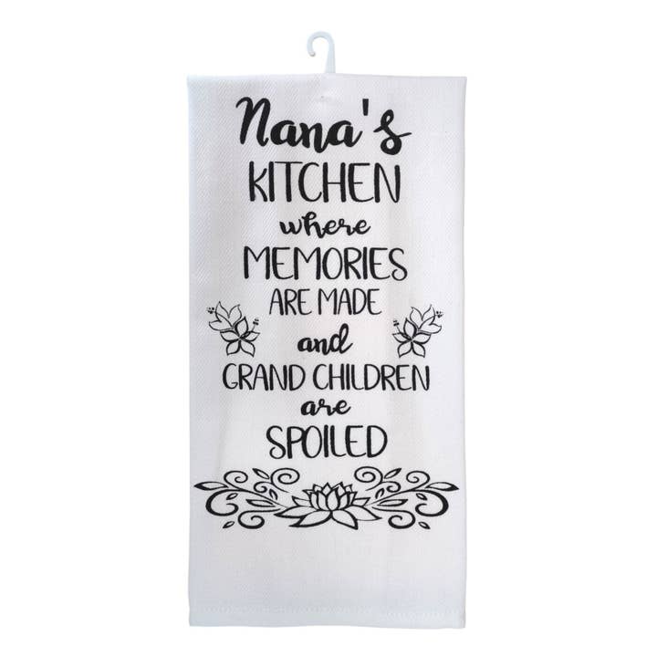 "Nana's Kitchen Memories" Decorative Kitchen Towel for wholesale by Duke Imports