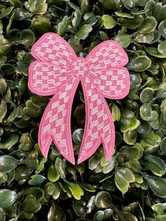Perfect Chaos Accessories - Wholesale Patch - Cartoon Checkered Bow Embroidered Patches0