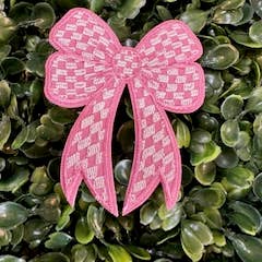 Perfect Chaos Accessories - Wholesale Patch - Cartoon Checkered Bow Embroidered Patches