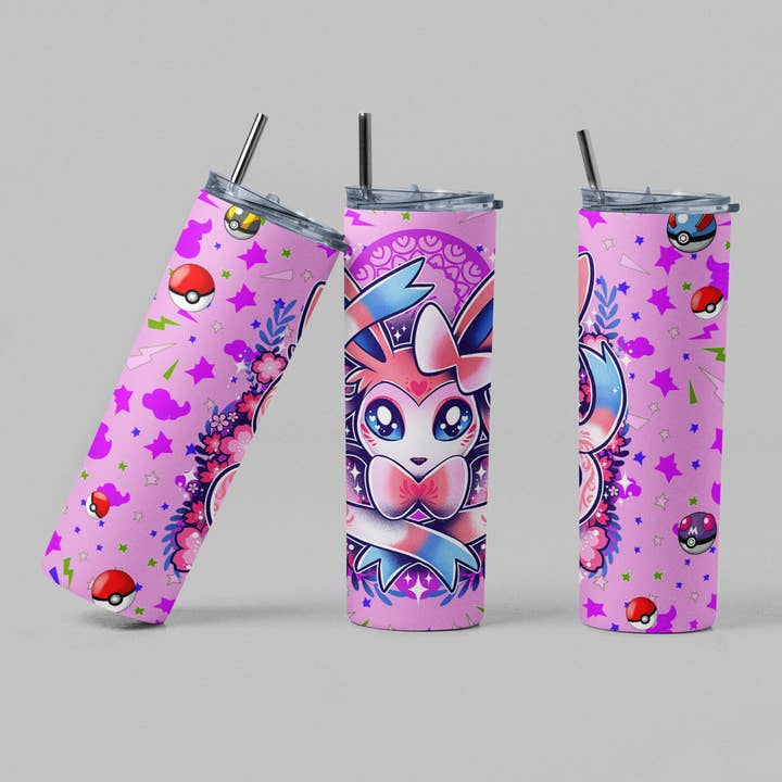 Sylveon Pokeball Anime Video Game TV Inspired Tumbler for wholesale by The Geek Boutique
