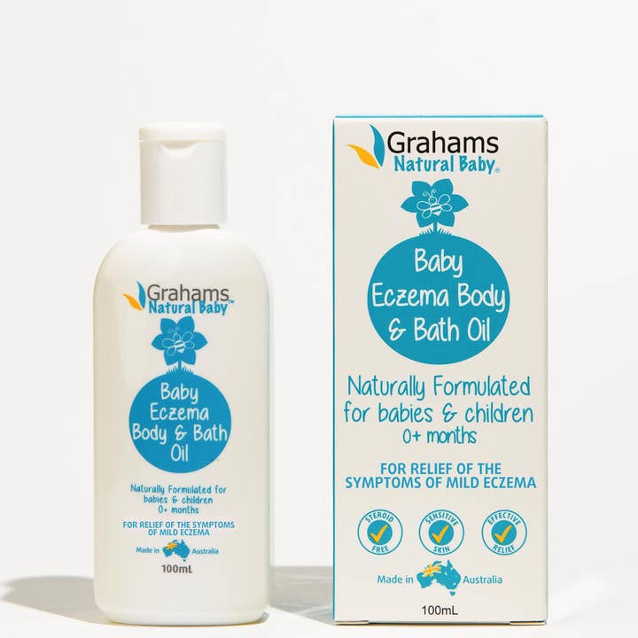 Baby Eczema Body and Bath Oil for wholesale by Grahams Natural Alternatives