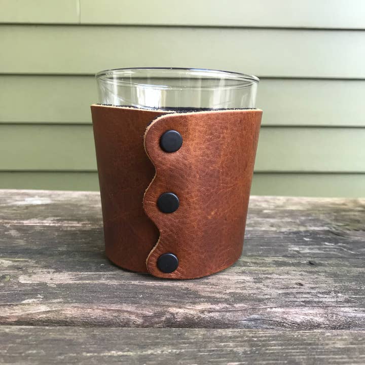 Jimmyrockit - Vente Verres à cocktail/alcool - Verre à whisky gainé de cuir - Cowboy with Lasso1