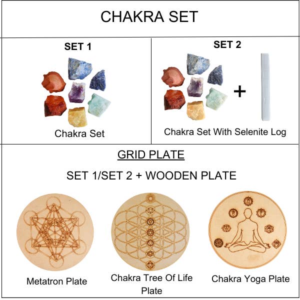 Soothing Crystals – Engroshandel Spirituelle sten og krystaller – 7 Chakra ru sten sæt, Chakra krystaller sæt,