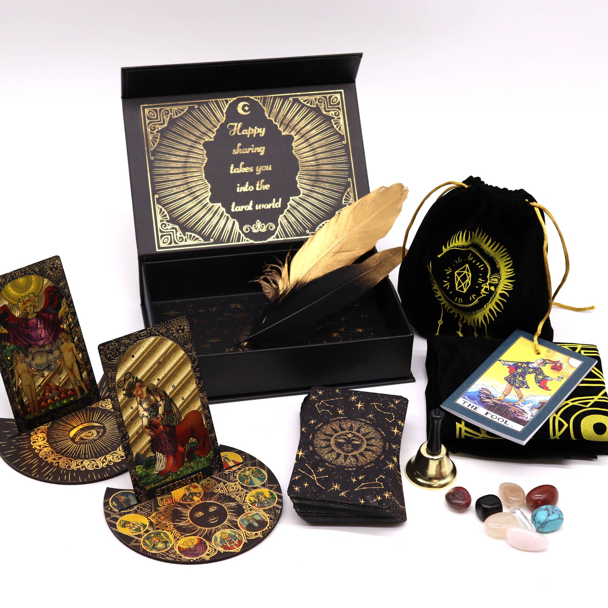 Ancient Wisdom - Wholesale Tarot Cards - Gold Foil Tarot - Let the Magic Begin - Gift Set1