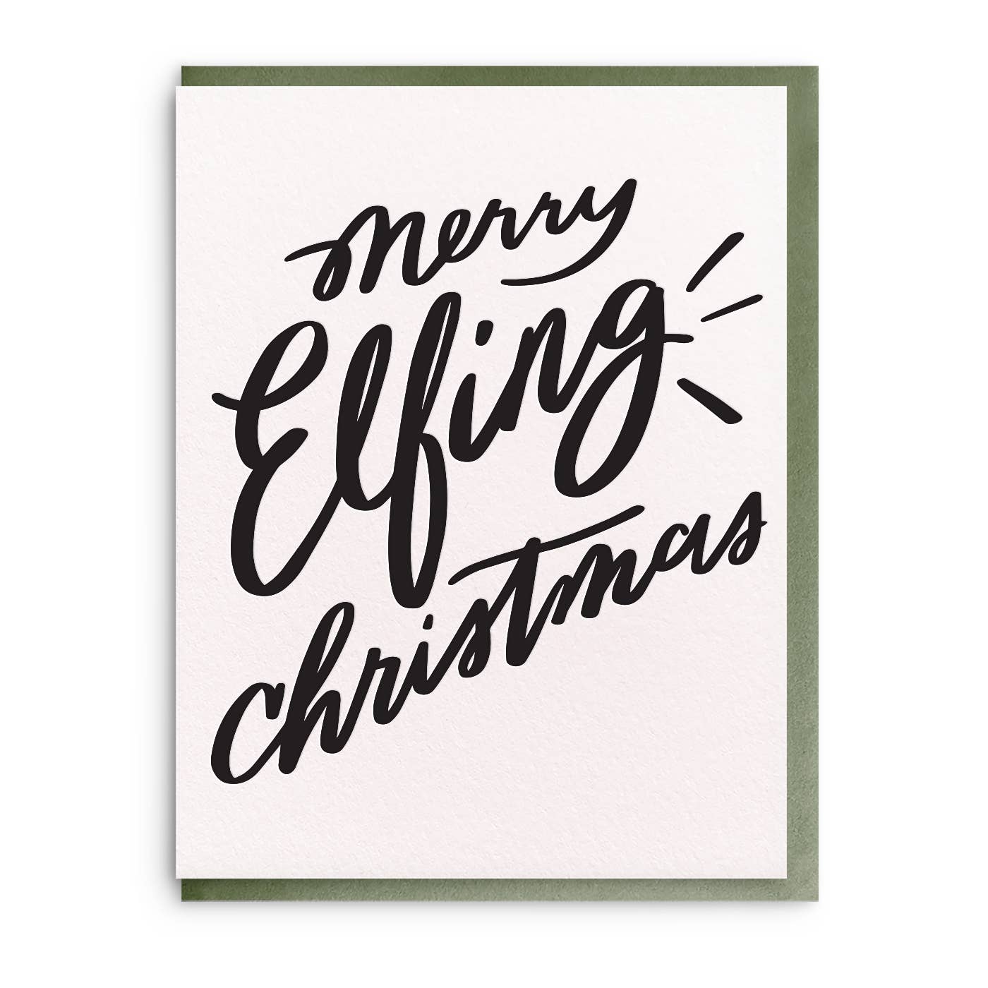 Dahlia Press - Wholesale Christmas Card - Elfing Christmas - Letterpress Holiday Greeting Card0