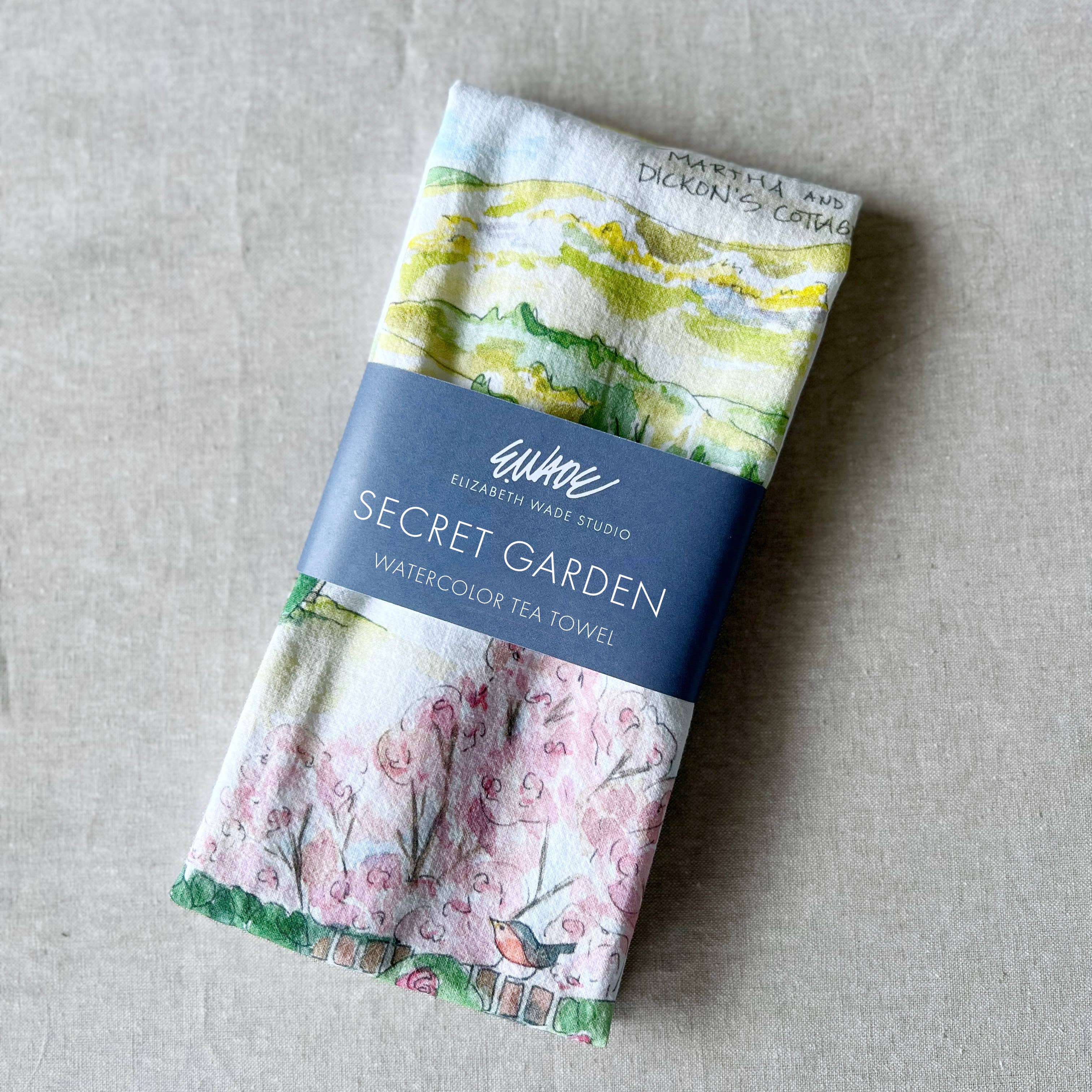 Elizabeth Wade Studio - Wholesale Tea Towel - Secret Garden Tea Towel2