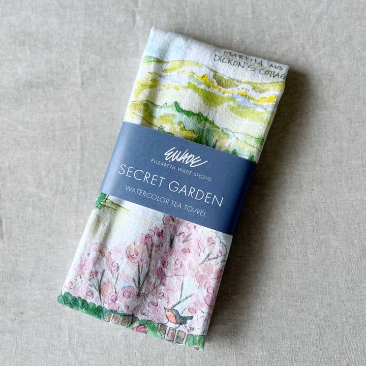 Elizabeth Wade Studio - Wholesale Tea Towel - Secret Garden Tea Towel2
