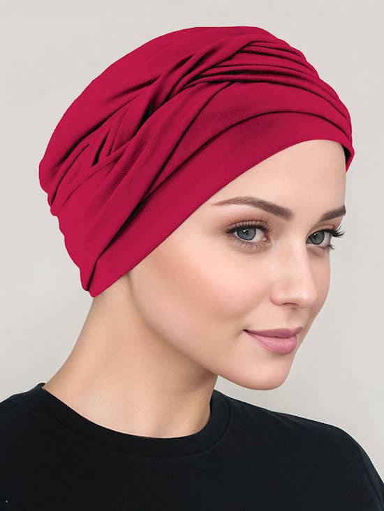 Twisty Turban Buttery Mjuk Röd för wholesale av Turban Plus