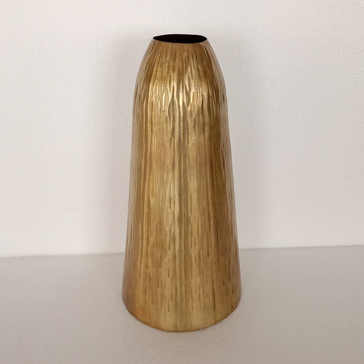 Hammered Vase Brass/Black Dia 7.09" for wholesale by BIDKhome