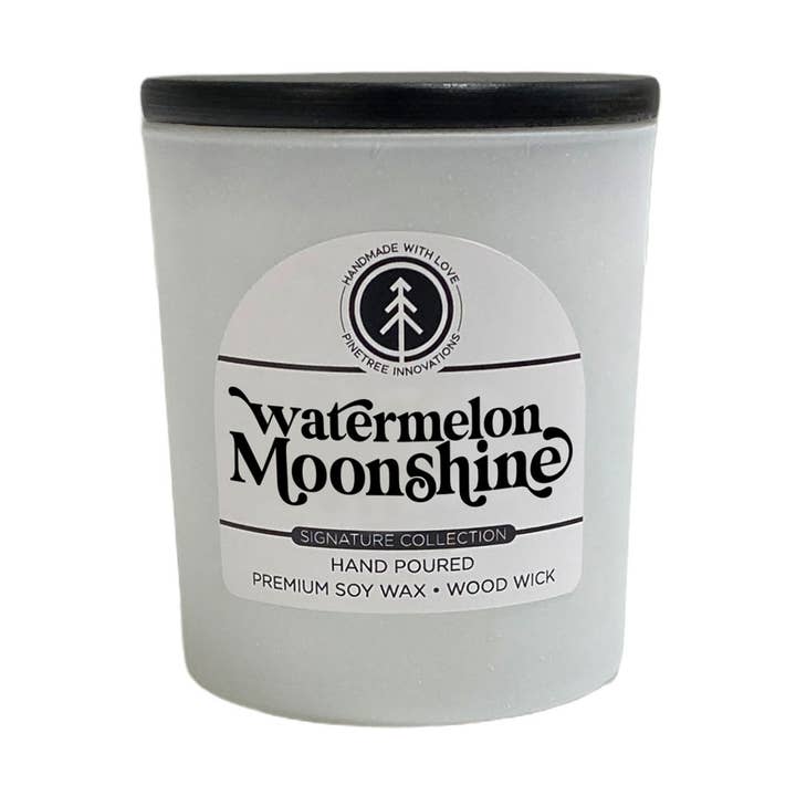 Watermelon Moonshine | Wood Wick Candle 10 oz for wholesale by Pinetree Innovations Canada