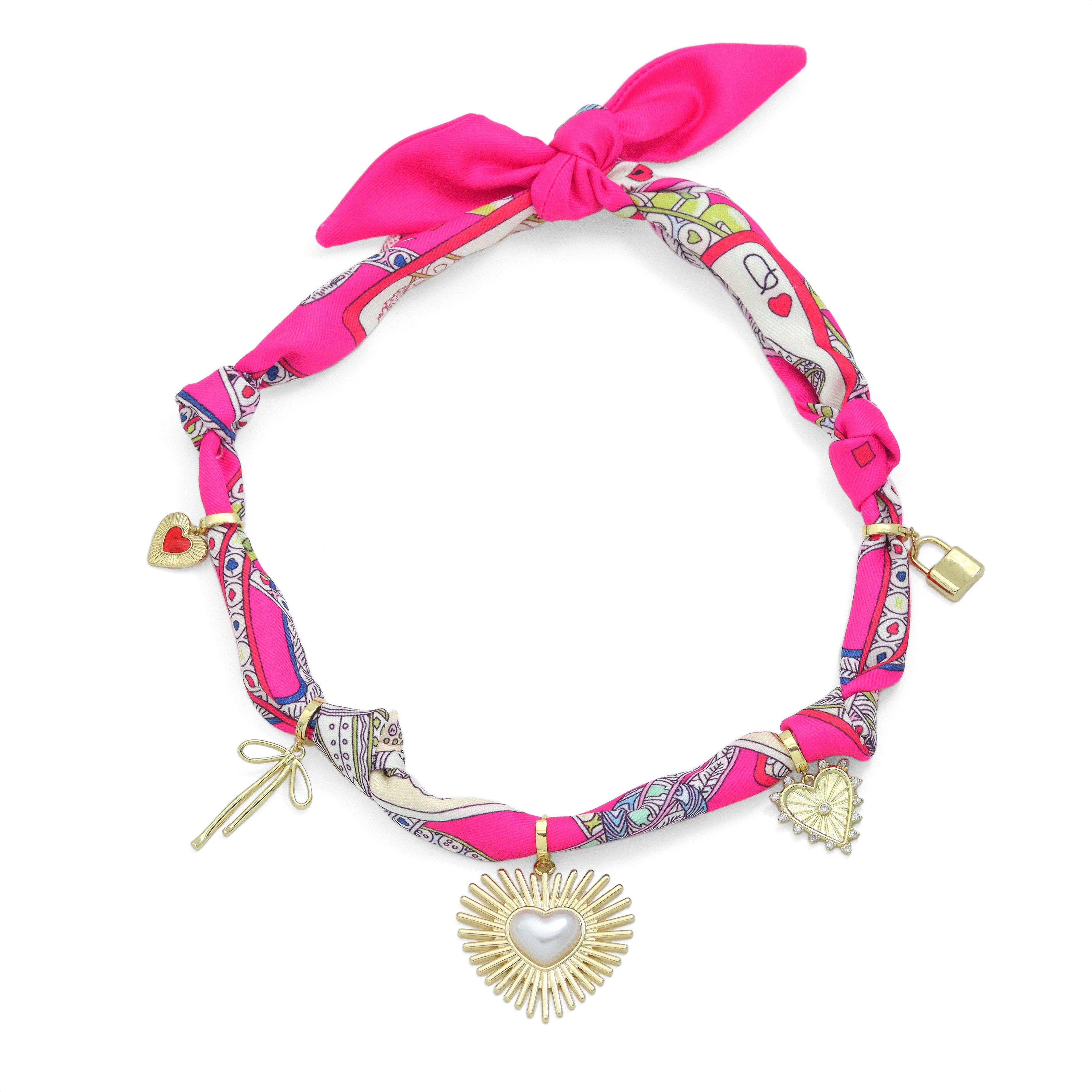 BestBeads&Beyond - Wholesale Pendant/Charm Necklace - Convertible Scarf Necklace, Adjustable Silk Scarf Statement Necklace, sku#EF80615