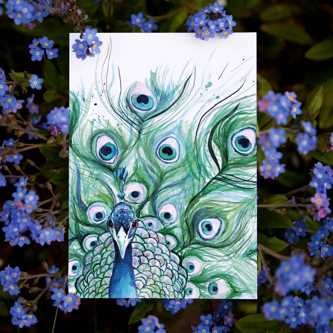 Kate Moby - Wholesale Postcard - Inky Peacock Luxury Textured Postcards2