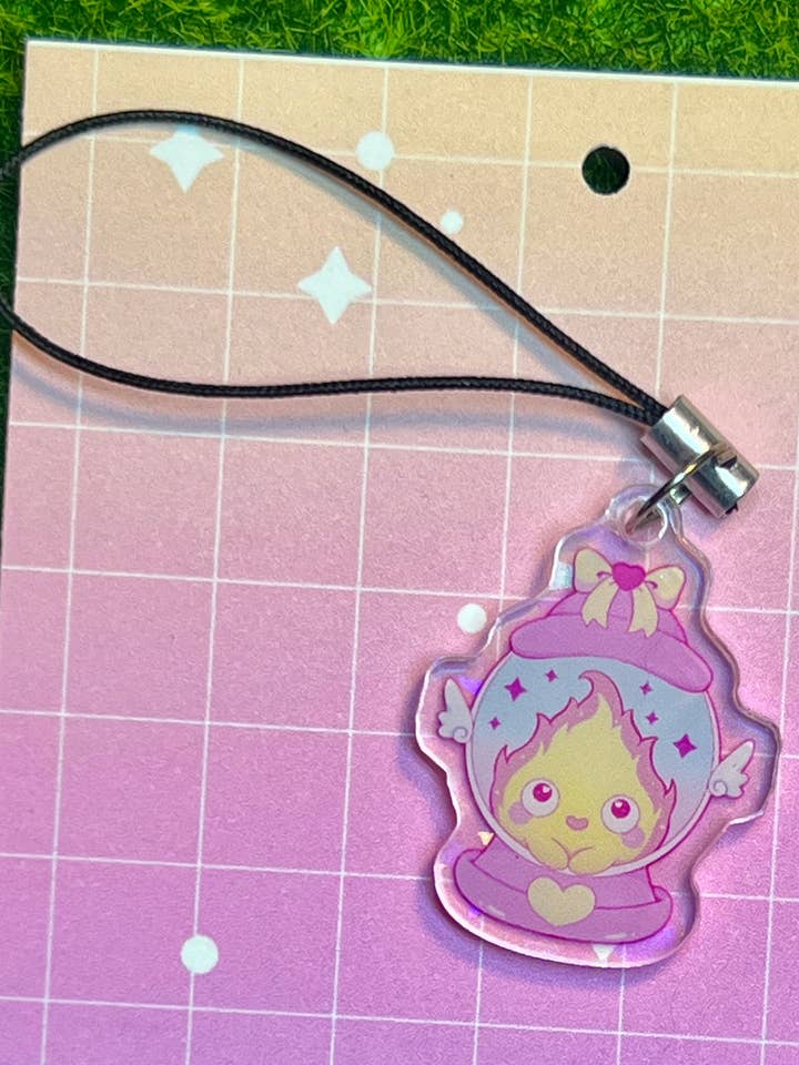 Kawaii Ghibli Cellphone Charm Calcifer for wholesale by Mothers Of Orion
