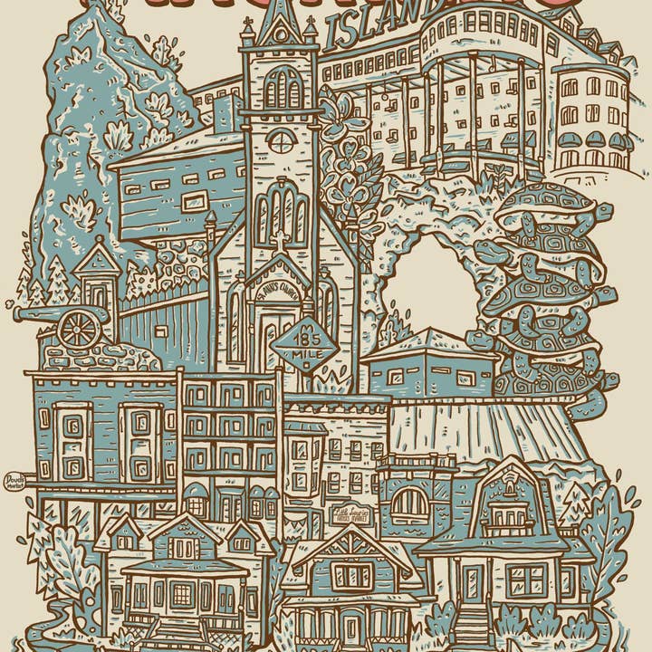 Mackinac Island 12 «x 16" per la vendita all'ingrosso da parte di Welcome To the Neighborhoods