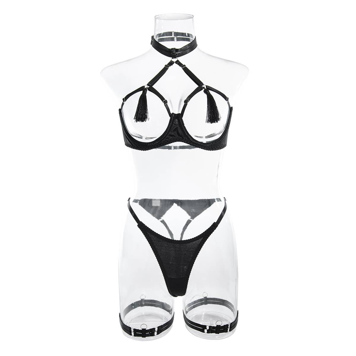 Tourtiwi - Wholesale Lingerie Set - Women's - Sexy lingerie hollow tassel crotchless underwear10