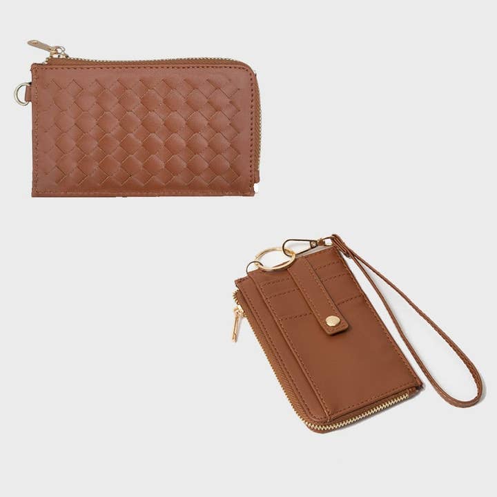MiMi Wholesale - Wholesale Wallet - Women's - TG10717 Woven Slim Cardholder Wallet With Wristlet2