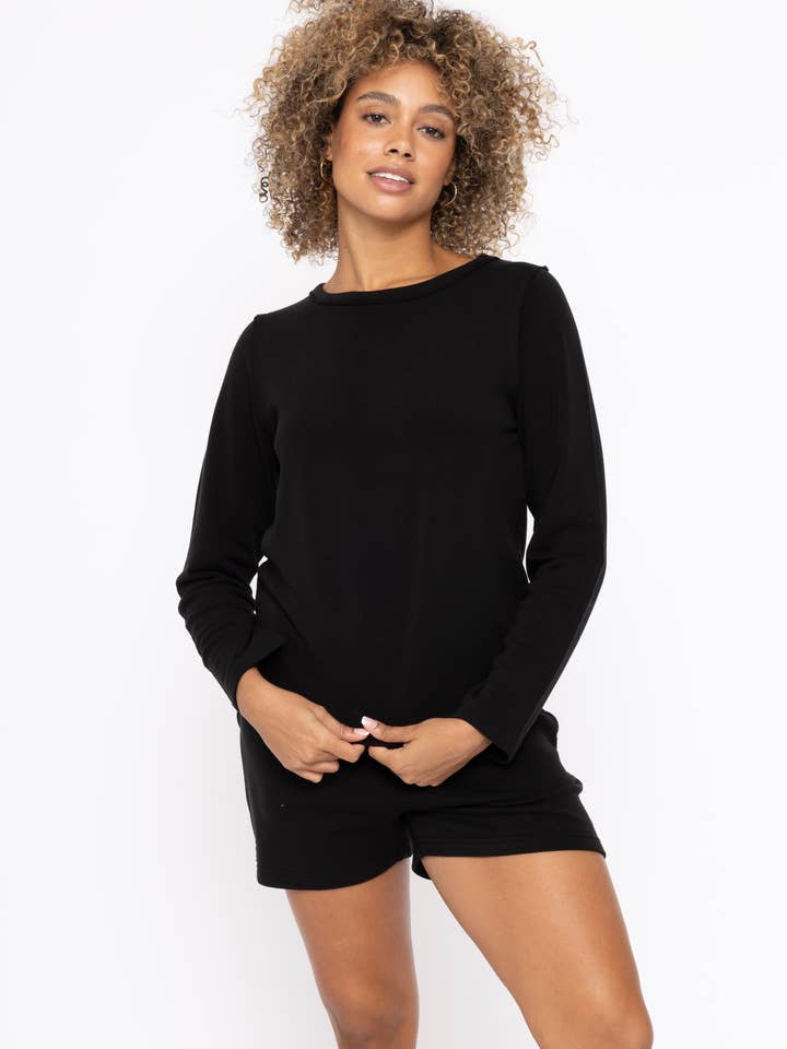 Mono B - Wholesale T-Shirt - Women's - Serene Chic Tencel Long Sleeve