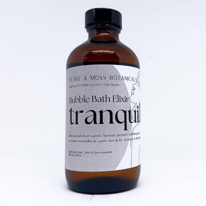 Bubble Bath Elixir: Tranquil for wholesale by Pearl & Moss Botanicals Inc.