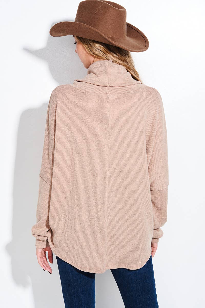 Phil Love - Wholesale Tunic - Women's - T916G9397 - Cowboy Christmas Women's Cowl Neck Knit Top7