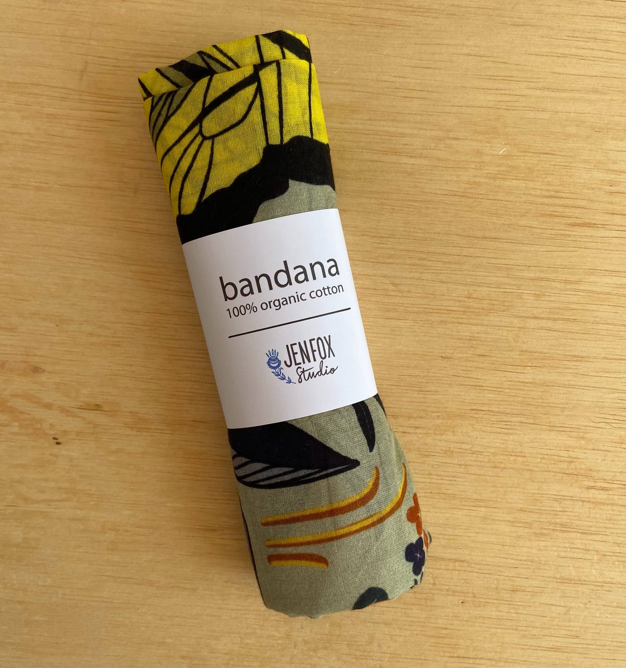 Jen Fox Studio - Wholesale Bandana - Women's - Swallowtail Butterfly Bandana in Organic Cotton2