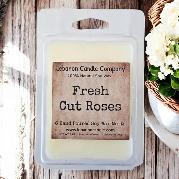 Lebanon Candle Company - Wholesale Wax Melt - Fresh Cut Roses Wax Melt , Scented Soy, Non-Toxic, Highly Scented, Handmade in The USA, 6 Cube Melt, Natural Soy Wax, Long Lasting Scent9