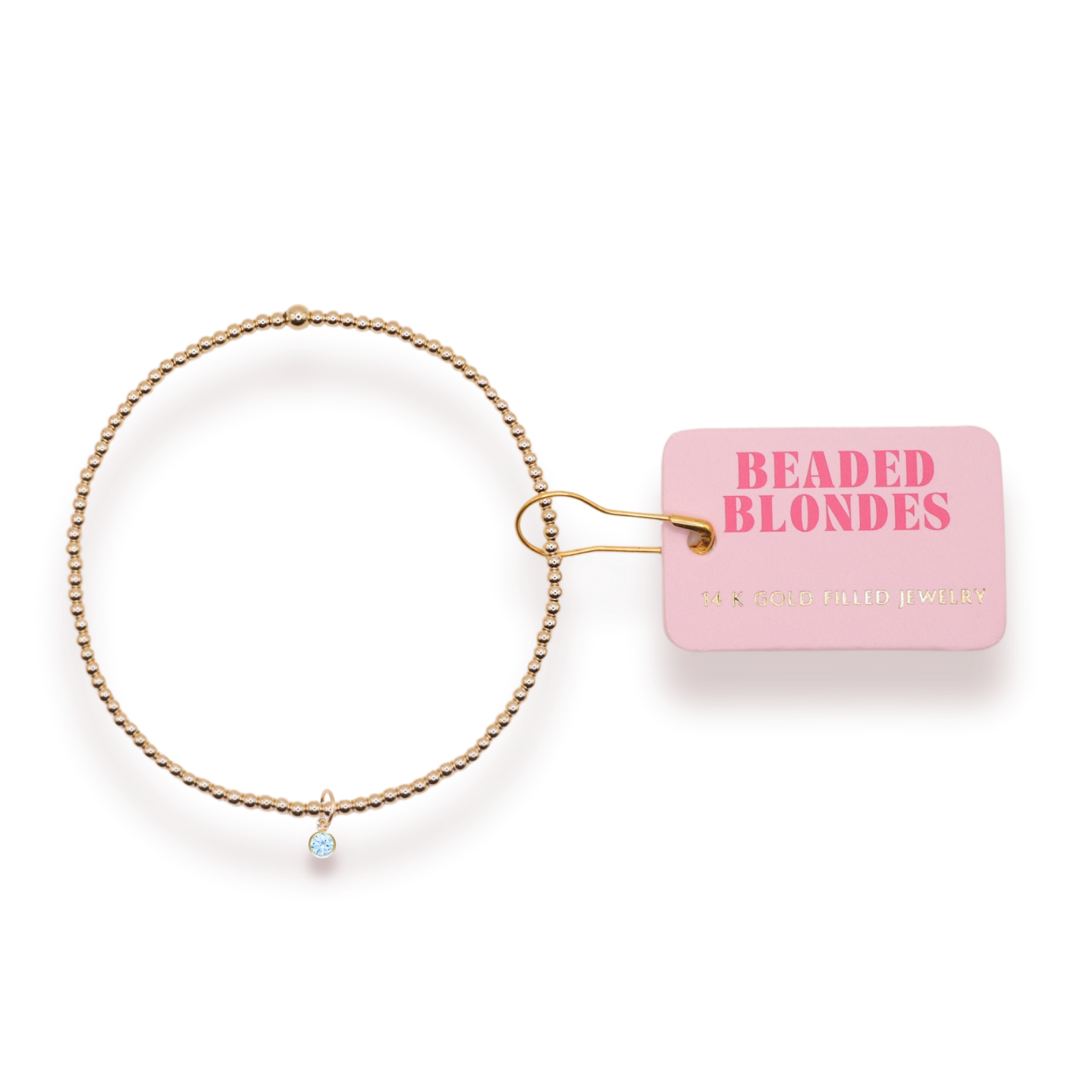 Beaded Blondes - Wholesale Charm/Dangle Bracelet - Pack of 12: Birthstone Charm Bracelets12