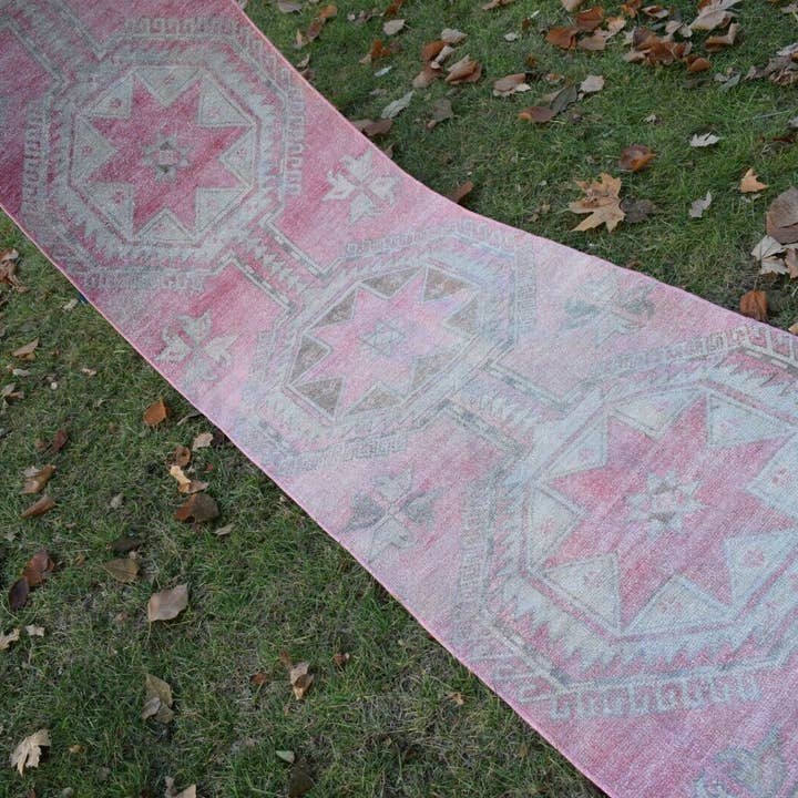 Vintage Pillows Store - Wholesale Runner rug - 1960's Vintage Herki Runner Rug - Extra Long Stair Carpet6