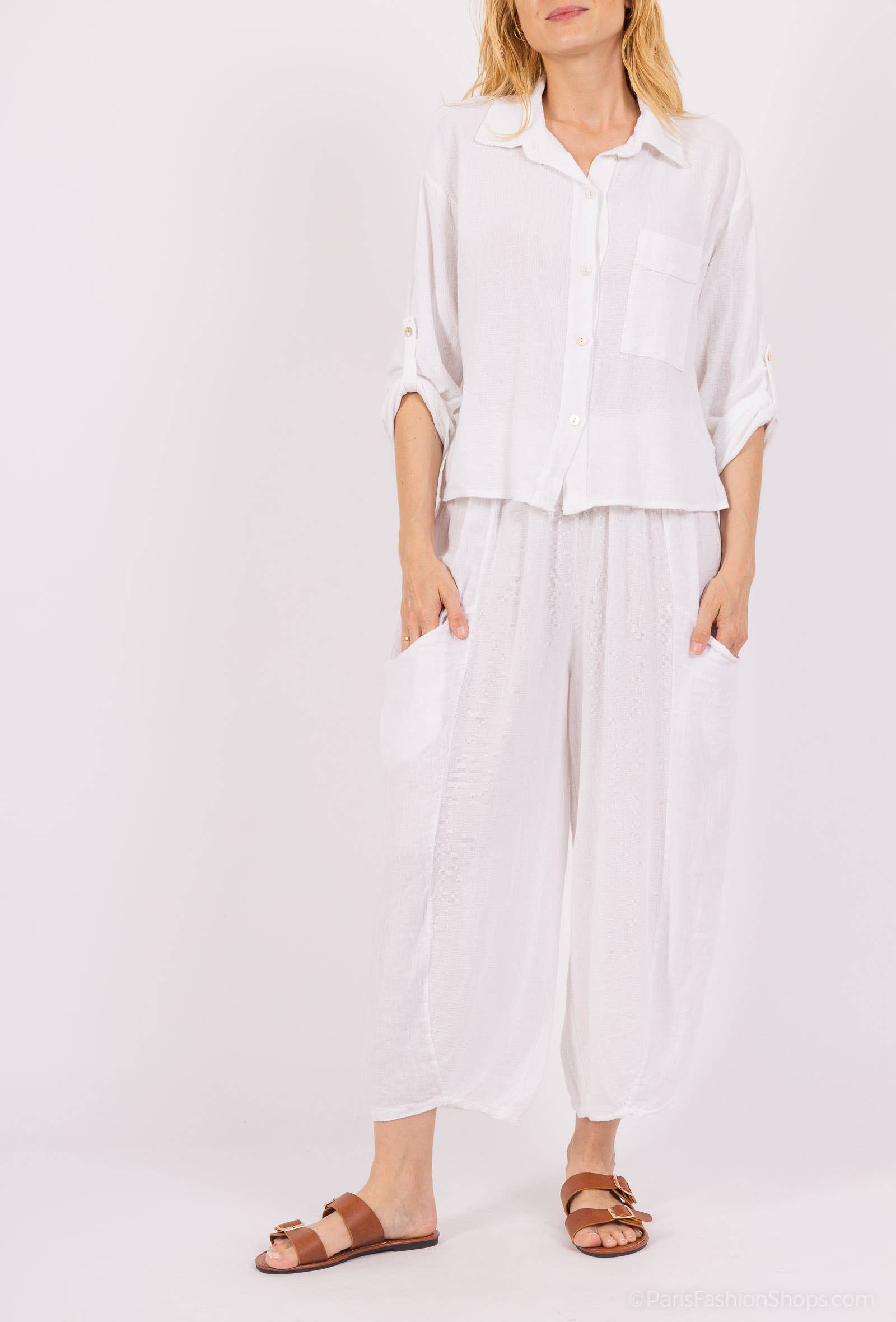 Shyloh - Wholesale Pants - Women's - Linen cotton trousers 2052425
