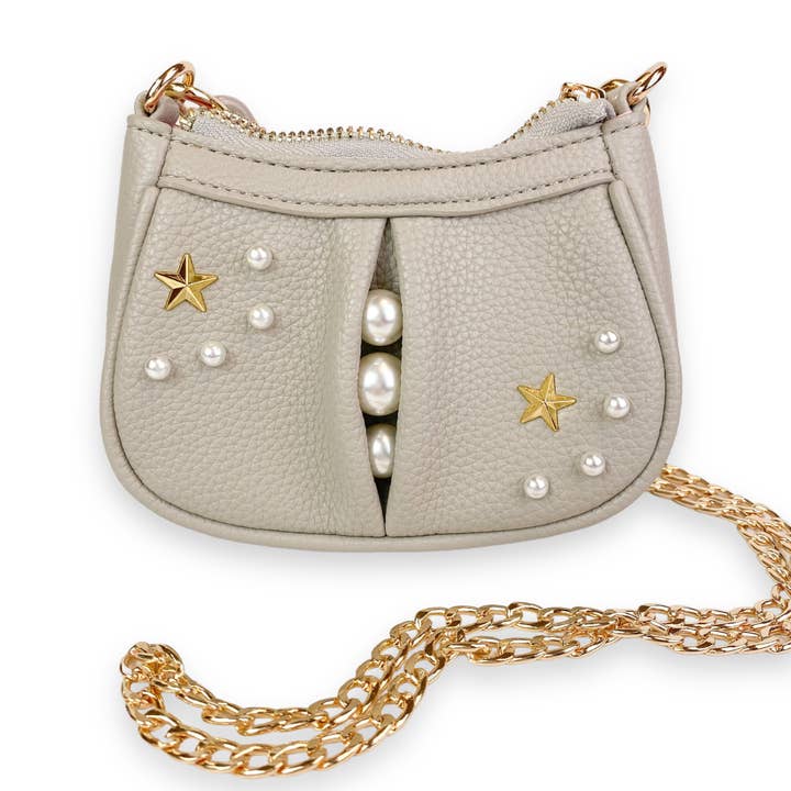 Doe a Dear - Wholesale Shoulder Bag – Kids - P50 B1310 Pearl Studs Mini Leather Shoulder Bag (4 Colors)7