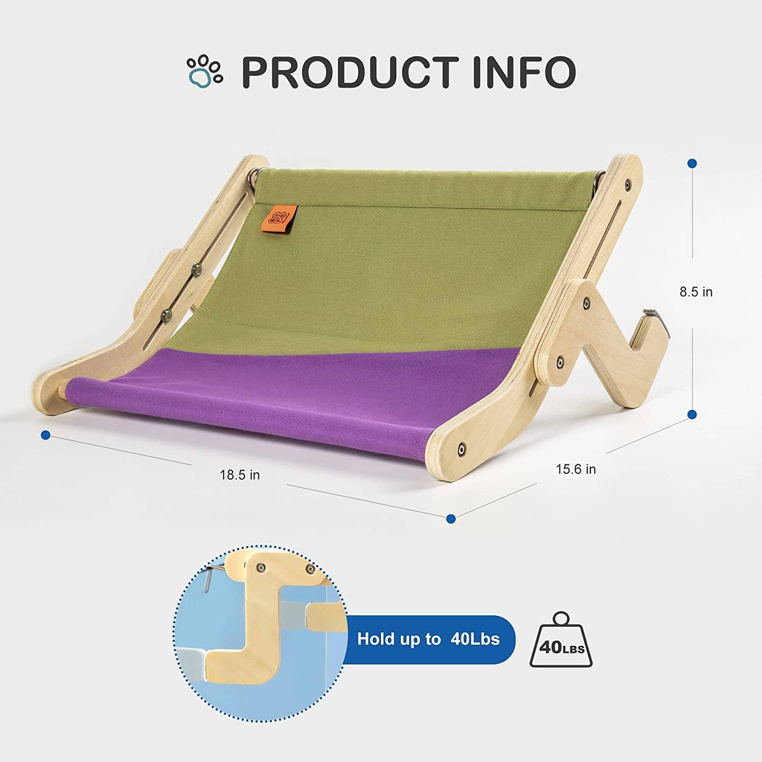 Robud & Mewoofun Official Store - Wholesale Pet Bed - Cat/Dog - Mewoofun Cat Pet Window Wooden Component Bed Hanging Cotton0